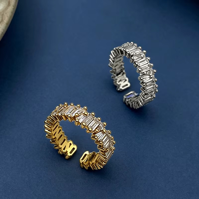 IOGOU Offener Ring, Zirkonia, Bicolor, Damen - Bild 2