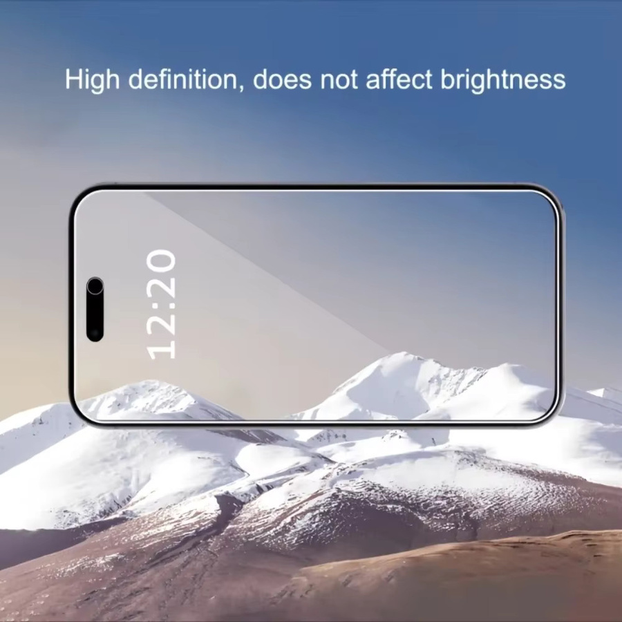 2 Stück Sichtschutzfolie aus gehärtetem Glas für Apple iPhone 16 15 14 13 12 11 Pro Max Plus XR XS und X, transparent - Bild 5