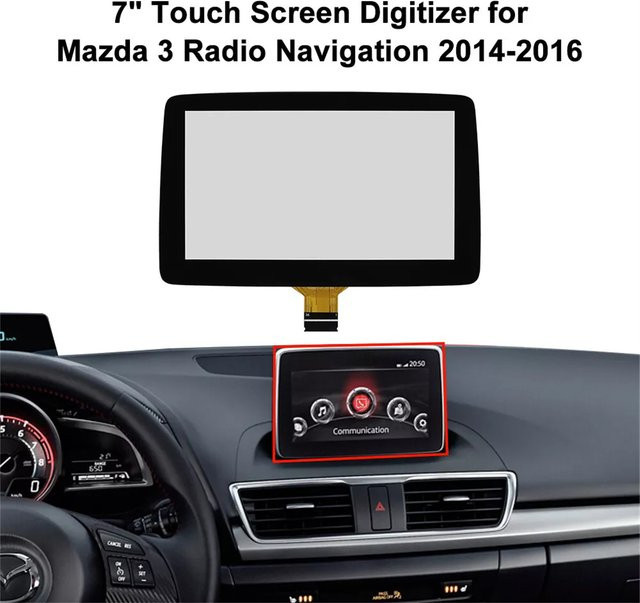 SINOCMP 7-Zoll-Touchscreen-Digitizer TM070RDZ38 in Schwarz für Mazda 3 CX-3 MX-5 Radio-Navigation 2014-2019 - Bild 1