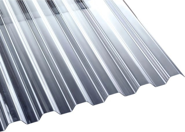 Tejemacro PC-Spundwandplatte K76/18 aus Polycarbonat, transparent, B: 300,0 cm, H: 111,5 cm, Stärke: 1,5 mm - Bild 1