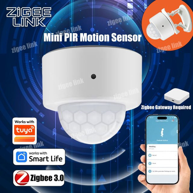 Tuya Zigbee 3.0 Intelligenter PIR-Bewegungssensor in Weiß mit Infrarot-Körperdetektor und Sicherheitsalarm-Funktion (Gateway erforderlich) - Bild 1