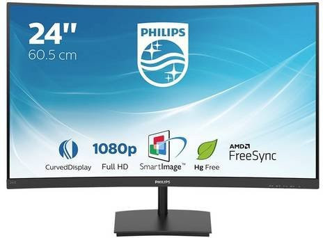 Philips 241E1SC/00 LED-Monitor, 24 Zoll, Full HD, VA-Panel, 1920 x 1080 Pixel, 75 Hz, Schwarz - Bild 2