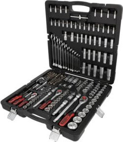 KS Tools Steckschlüssel-Satz aus Chrom-Vanadium, 216-teilig, 1/4 Zoll, 3/8 Zoll und 1/2 Zoll - Bild 1