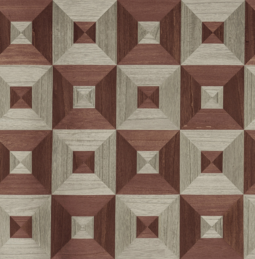 Omexco Tapete Alemeria IM41 in Braun und Grau mit geometrischem Natur-Design aus Vlies - Bild 1