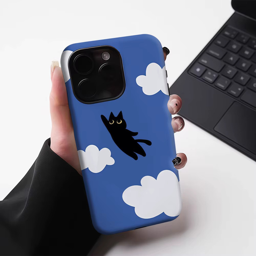 Sky Pounce Magnetische Handyhülle für iPhone 17 16 15 14 13 Pro Max Plus, robuste Doppelschicht-Schutzhülle, Blau - Bild 4