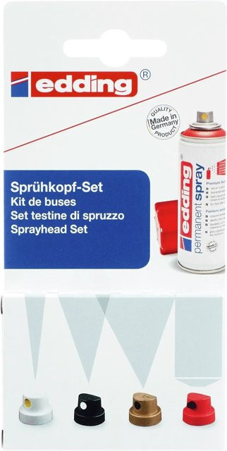 edding 5200 Sprühkopf-Set aus Kunststoff, 4-teilig, Multicolor - Bild 1