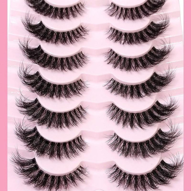 7 Paar Katzenaugen-Wimpern, schwarz, Unisex - Bild 4