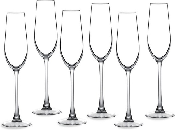 ECHTWERK Sektgläser Champagne Flute, transparent, 6er Pack, 190 ml