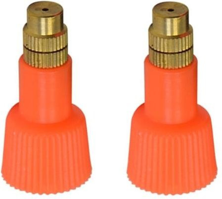 2er-Pack Sprühdüsen Water Loquat Ersatzkappen aus Kunststoff in Braun und Orange für verstellbare Gartensprüher von 2 bis 3 l - Bild 1