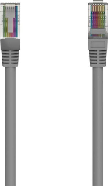 Hama Ethernet LAN Netzwerkkabel grau, 1,5 m - Bild 1
