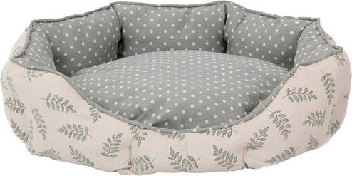 Heim Hundebett und Katzenbett aus Polyester in Beige und Purple, B/T/H: 45 x 40 x 14 cm - Bild 1