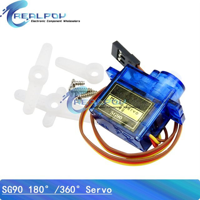 REALPOY SG90 Mini-Mikro-Servo-Gleichstrommotor in Blau für Arduino-Roboter, RC-Modelle und DIY-Projekte - Bild 1