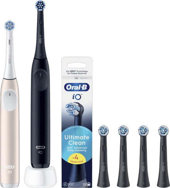 Oral-B iO 2 Doppelpack, Schwarz und Rosa, Unisex - Bild 1