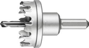 PFERD Lochsäge Hartmetall Ø 43 mm, Schaft-Ø 10 mm, Schnitttiefe 4 mm, Silber - Bild 1