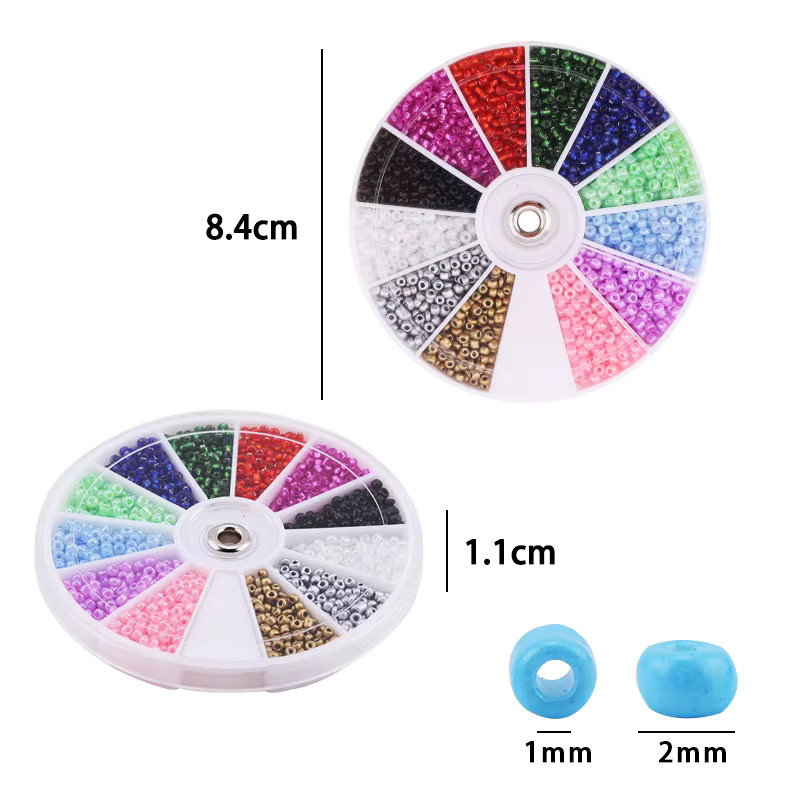 SMI Fine Glas Seed Perlen Set Charms, 2000 Teile/Los - Bild 3