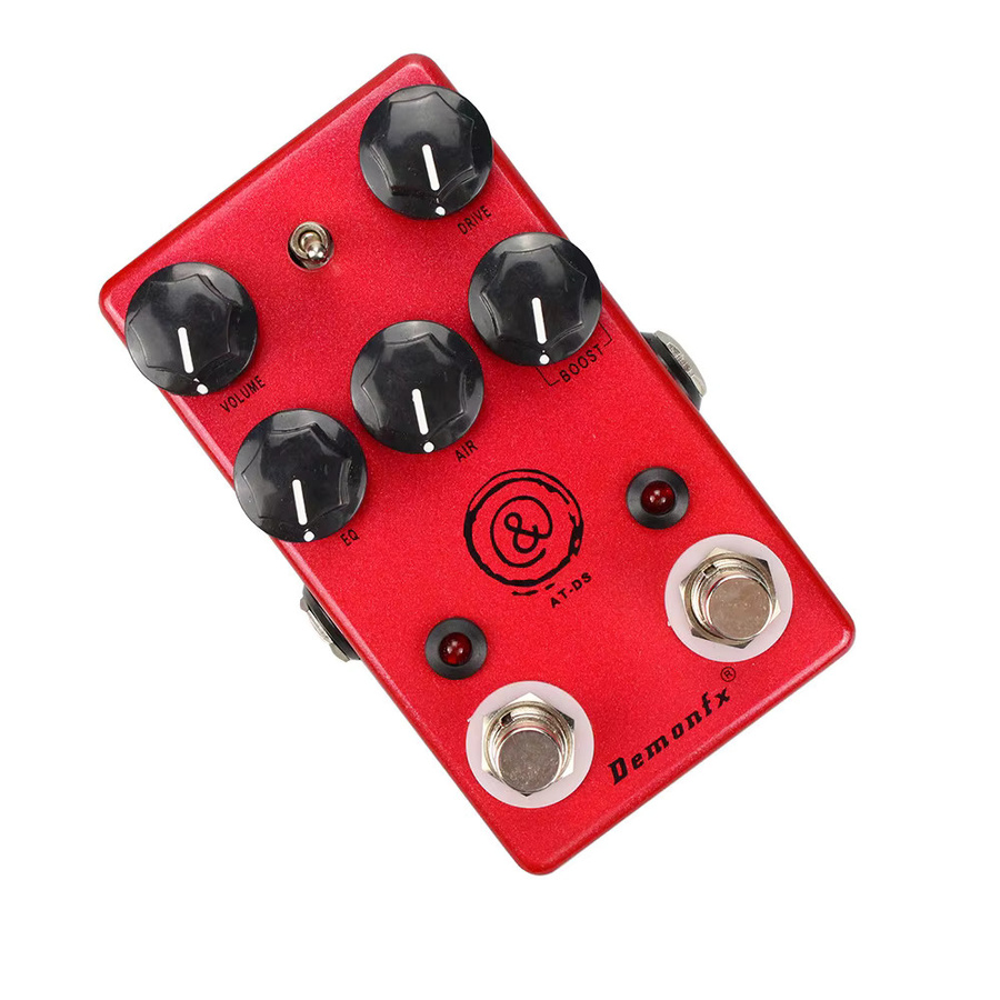 Demonfx AT-DS Overdrive Gitarren-Effektpedal mit True Bypass in Rot - Bild 2