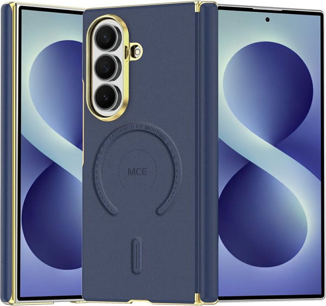 Samsung Galaxy Z Fold8 Ultra 5G Handyhülle aus Kunstleder mit MagSafe und 360 Grad Magnet in Blau - Bild 1