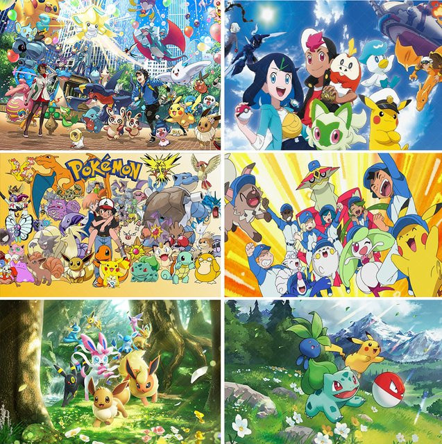 Potdemiel Pokémon Pikachu Party-Hintergrund Banner in Mehrfarbig für Kindergeburtstage und Fotostudios, Rechteckig - Bild 1