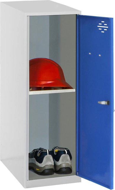 PROREGAL Schließfachschrank AMEGO Spind mit 1 Fachboden in Blau-Grau, H x B x T: 91,5 x 40 x 50 cm - Bild 1