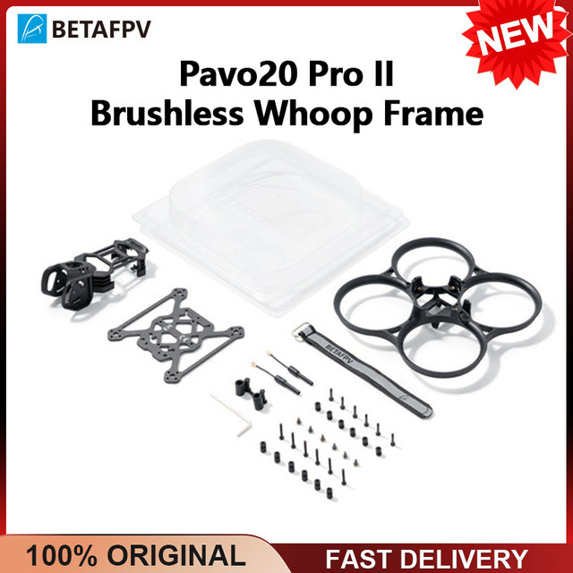 BETAFPV Pavo20 Pro II Bürstenloser Whoop-Rahmen aus Kohlefaser in Schwarz oder Grau, kompatibel mit DJI O4/O4 Pro - Bild 1