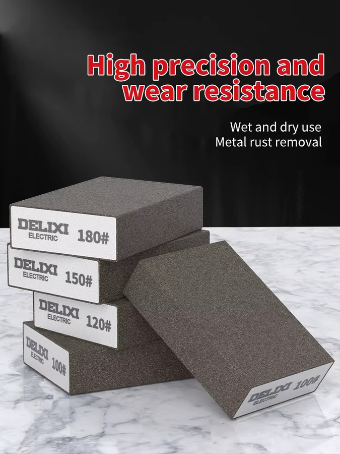 6-teiliges Set Deli Schleifpads und Schleifblöcke mit Körnungen 36-600 für Metall und Holz in Grau - Bild 6