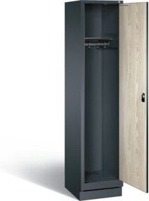 C+P Garderobenschrank Evolo mit Front in Sen-Esche und Korpus in Anthrazitgrau, H x B x T: 180 x 42 x 50 cm - Bild 1