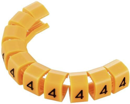 TRU Components TC-MB2/4203 Kennzeichnungsclip in Gelb mit einem Außendurchmesser-Bereich von 4 bis 5,10 mm - Bild 1