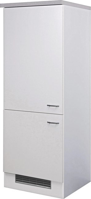 Flex-Well Classic Kühlschrank-Umbau Wito mit PKM Kühlschrank KS 120.4A+ EB in Weiß und Silber, Einbaugerät mit Energieklasse E und reversibler Tür - Bild 1