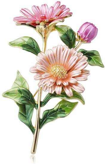 YIRAN Jewelry Brosche, Bunte Gänseblümchen-Bouquet Emaille, Damen - Bild 1