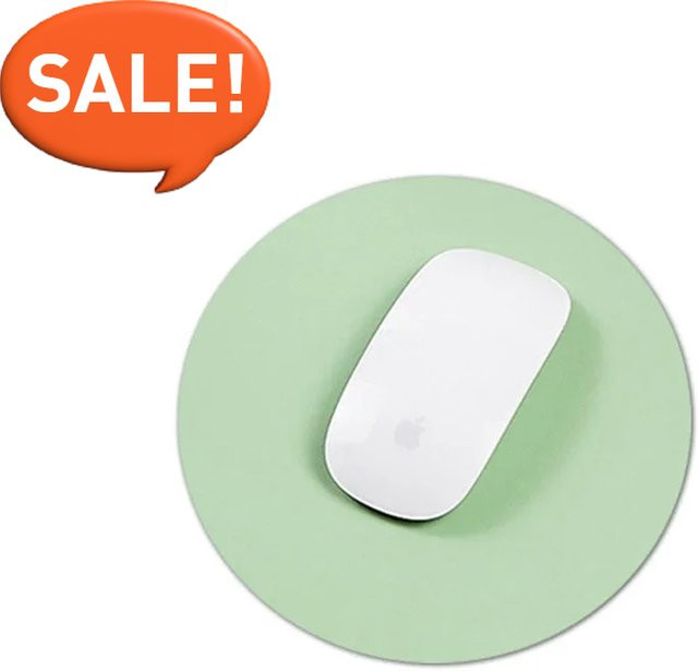 Ninth World Mauspad aus PU in Pink, wasserdichtes Anti-Slip Mousepad für Gamer und Desktop-Zubehör, Durchmesser: 22 cm - Bild 1