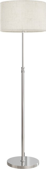 HOMCOM Stehlampe mit Leinenschirm in Silber und Beige, dimmbar, höhenverstellbar mit Timer und 2,4G Fernbedienung, E27 Stehleuchte für Wohnzimmer, Schlafzimmer oder Büro - Bild 1