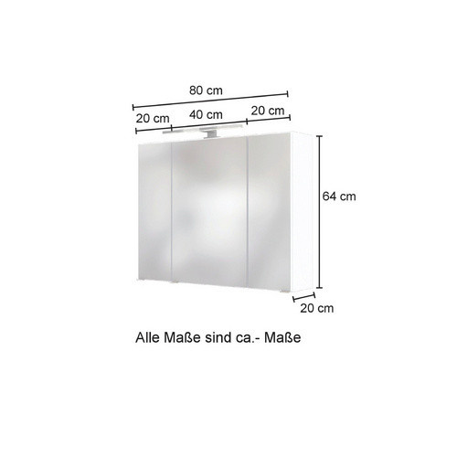 HELD MÖBEL Waschtisch-Set KOPENHAGEN in Braun und Grau, 6-teilig, modern mit LED-Beleuchtung und Soft-Close-Türen - Bild 4