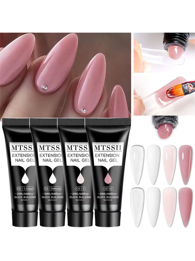 Mtssii Nagelverlängerungs-Gel-Set, Hartgel Acryl, Transparent, 20 ml - Bild 5