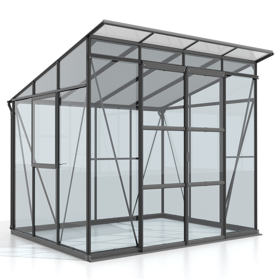 Vitavia Gewächshaus Playa 5900 Schwarz 5,9 m² mit Fundament und ESG-Glas - Bild 3