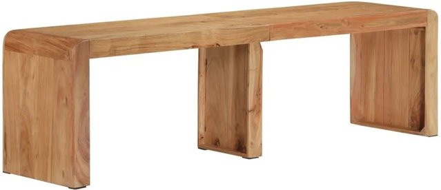 DELUKE Sitzbank NIKI aus Akazien-Massivholz in Braun-antik, Landhaus-Stil, B/T/H: 160 x 38 x 45 cm - Bild 1