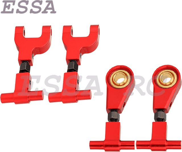 Tamiya Aufhängungsarme, 4-teiliges Set, Aluminiumlegierung, Rot - Bild 1