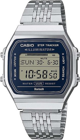 Casio Vintage Collection Herrenuhr ABL-100WE-2AEF in Silber mit Bluetooth, Sleep-Tracking und Wasserfestigkeit - Bild 1