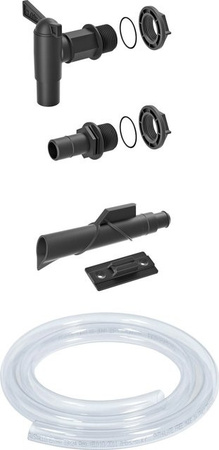 Waterform Icanset Anschlussset für Regentonne, 5-teilig, Anthrazit