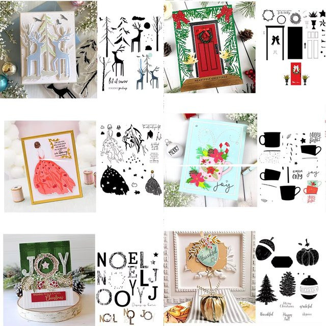 Noel Winter Wonder Stempel und Stanzformen Herbsternte Tassen für DIY Scrapbooking und Kartenherstellung - Bild 1