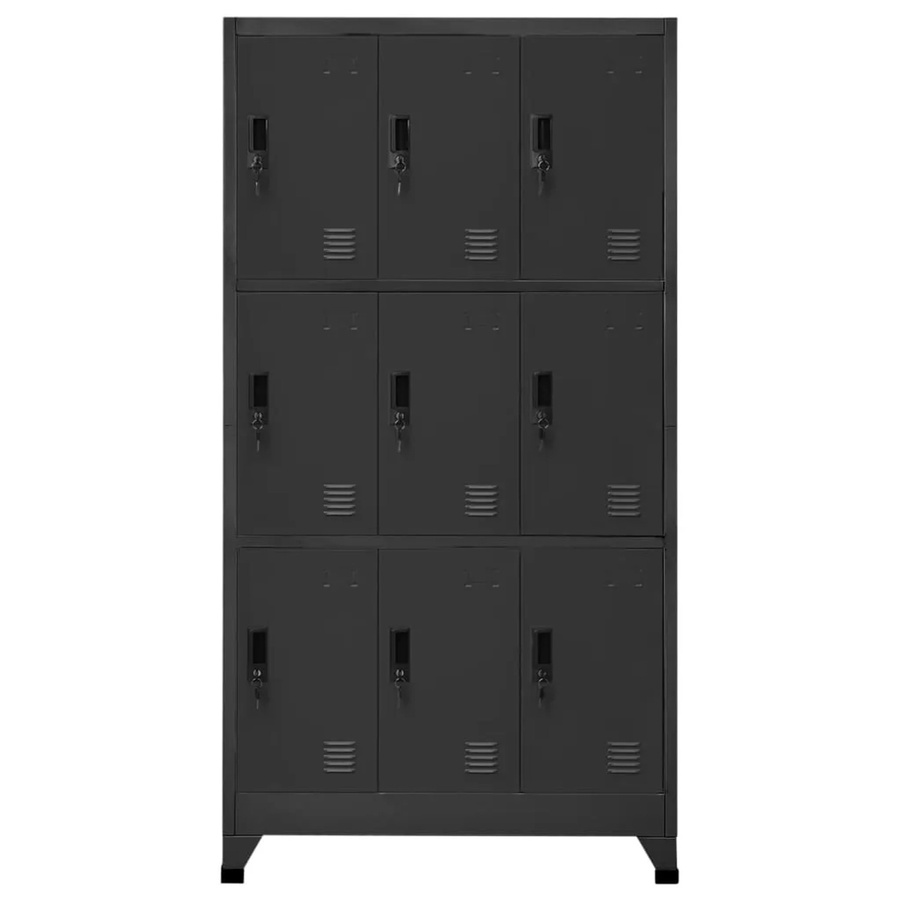 vidaXL Schließfachschrank aus Stahl in Anthrazit mit Schloss, B/T/H: 90 x 45 x 180 cm - Bild 2