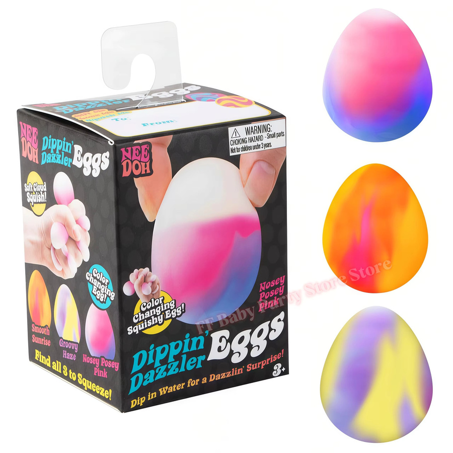 Needoh Goldenes Eiersuche-Spiel Überraschungsbox Oster-Fidget-Spielzeug mit Squishy-Überraschung in Gold und Multicolour zur Stressreduktion für Kinder - Bild 3