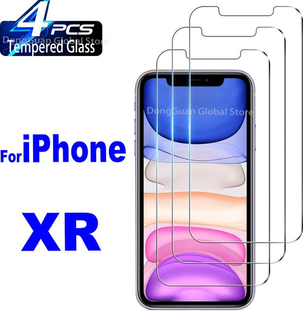 Leeshionz Displayschutzfolie aus gehärtetem Glas für iPhone XR, transparent - Bild 1
