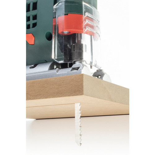 Wolfcraft Stichsägeblatt aus Kohlenstoffstahl (HCS) für Holz, silber-gelb, Länge: 100 mm - Bild 1