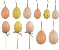 Decoris Deko Ostereier in Multicolour als hängender Kunststoff-Schmuck für Ostern und Frühling - Bild 1