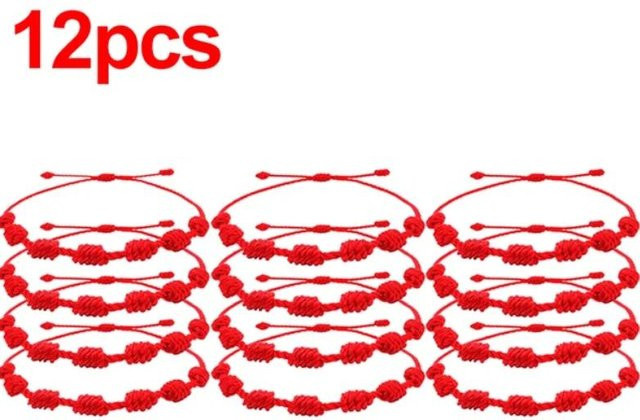 Armband Rote Fadenarmbänder, Rot, Unisex, Verstellbar - Bild 1