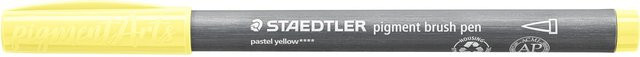 Staedtler Pigment Brush Pen in Pastellgelb - Bild 1