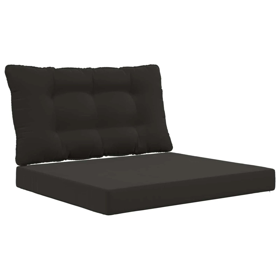 vidaXL Sofakissen für Draußen 2-teilig Schwarz aus Polyester, B/T/H: 68,5 x 68,5 x 2 cm - Bild 2