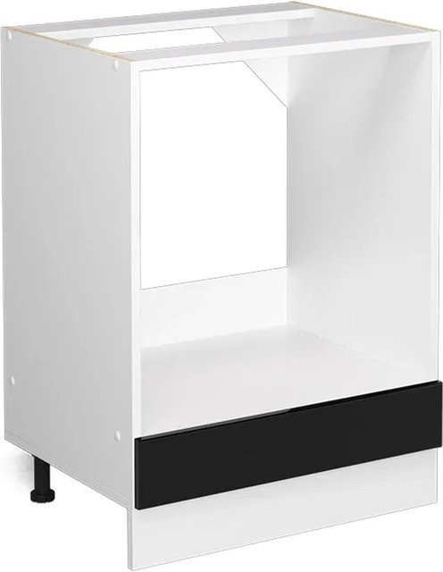 Vicco Herdschrank R-Line Küchenschrank modern Schwarz Weiß Hochglanz Breite: 60 cm - Bild 1