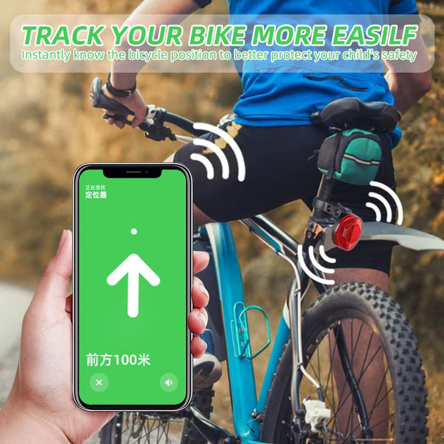 Reflektierende Rücklicht Halterung für Apple AirTag zur Diebstahlsicherung für MTB und Rennrad in Rot - Bild 4