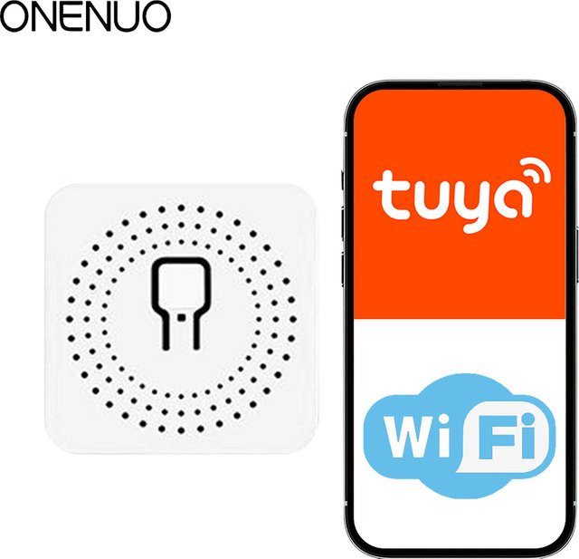 Tuya WiFi 16A Smart Schalter in Weiß mit 2-Wege-Steuerung und App-Fernbedienung für Alexa und Google Home zur Automatisierung deiner Heimszenen - Bild 1